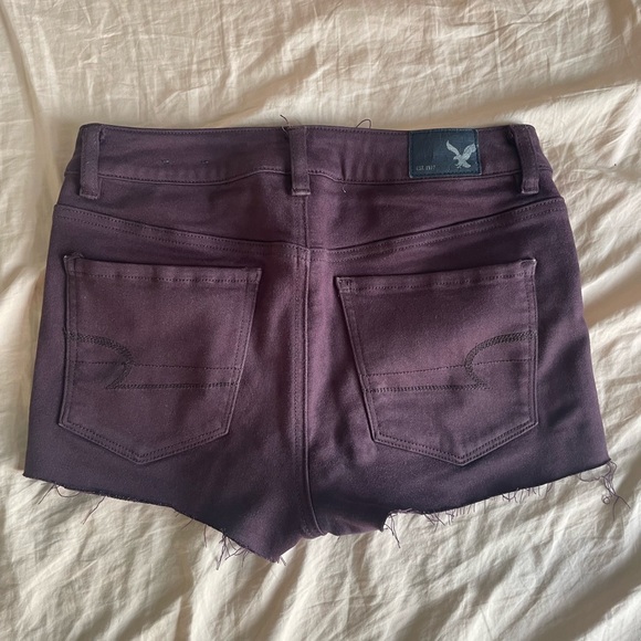 American Eagle burgundy denim shorts - Picture 3 of 3